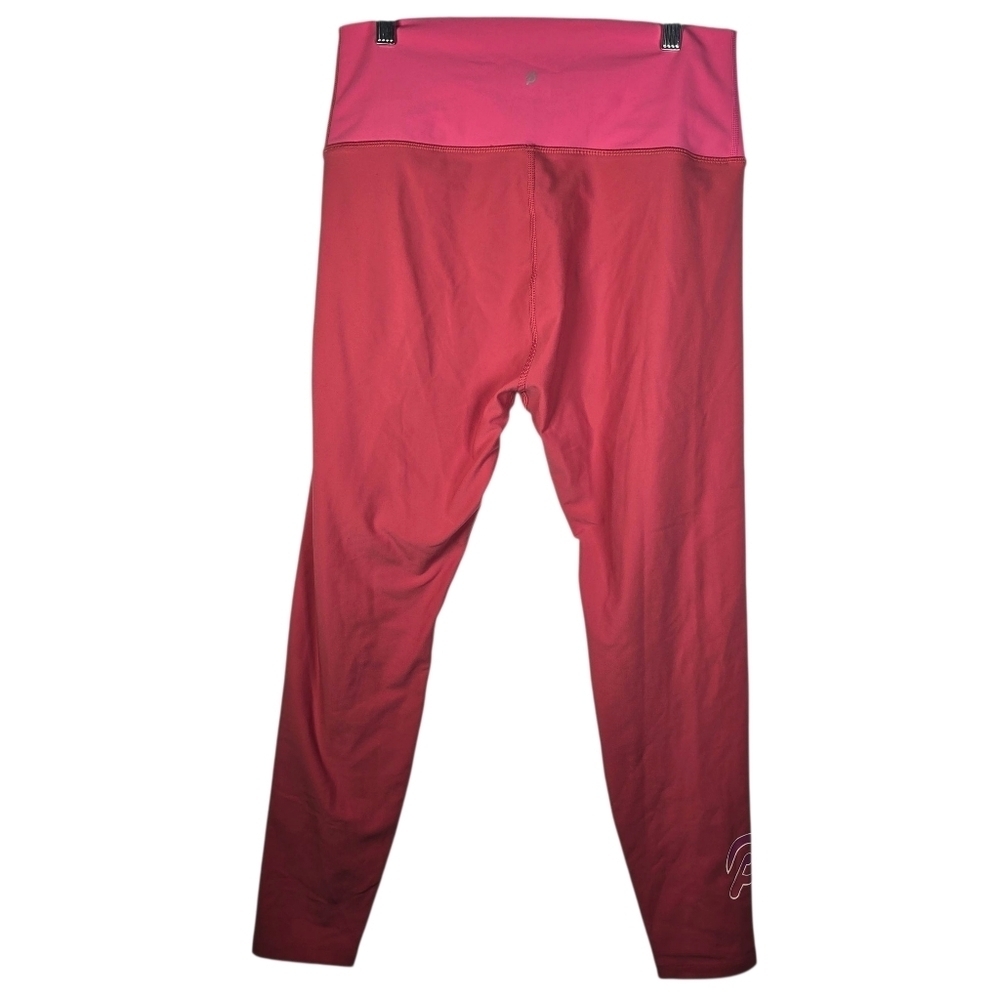 Peloton High Rise Ankle Leggings Size XL Pink Cross Over Waist Athletic Pant - Picture 2 of 9